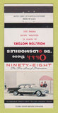 Matchbook Cover - 1956 Oldsmobile Houlton ME 30 Strike