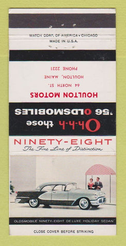 Matchbook Cover - 1956 Oldsmobile Houlton ME 30 Strike