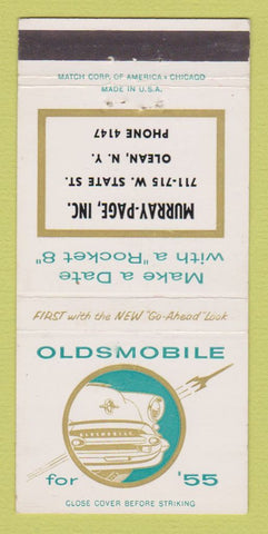 Matchbook Cover - 1955 Oldsmobile Murray Page Olean NY 30 Strike
