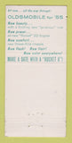 Matchbook Cover - 1955 Oldsmobile Murray Page Olean NY 30 Strike