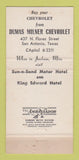 Matchbook Cover - El Tropicano Motor Hotel San Antonio TX WEAR 30 Strike