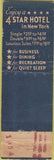 Matchbook Cover - Hotel Lincoln New York NY 1930s WEAR