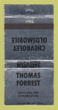 Matchbook Cover - Forrest Chevrolet Oldsmobile Centralia MO WEAR 30 Strike