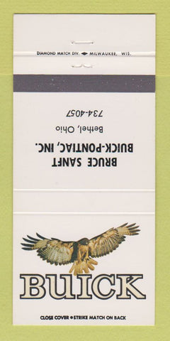 Matchbook Cover - Bruce Sanft Buick Pontiac Bethel OH 30 Strike