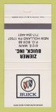 Matchbook Cover - Ziemer Buick New Holland PA 30 Strike