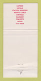 Matchbook Cover - 1971 Chevrolet Penn Gordon GA WORN 30 Strike