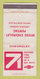 Matchbook Cover - 1971 Chevrolet Myers Pontiac Lincoln KS WORN 30 Strike