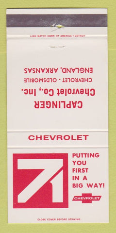 Matchbook Cover - 1971 Chevrolet Caplinger Oldsmobile England AR 30 Strike