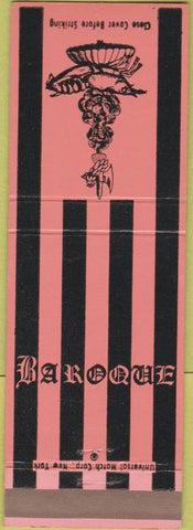 Matchbook Cover - BAROQUE RESTAURANT New York NY