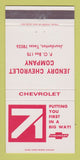 Matchbook Cover - 1971 Chevrolet Jendry Jourdanton TX 30 Strike