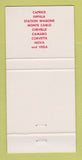 Matchbook Cover - 1971 Chevrolet Johnson Motors Pikeville KY 30 Strike