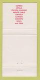 Matchbook Cover - 1971 Chevrolet Hardcastle Piggott AR 30 Strike