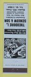 Matchbook Cover - Theodore Senkow Carpenters Quaker Hill CT