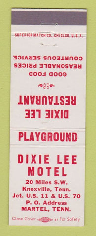 Matchbook Cover - Dixie Lee Motel Restaurant Martel TN