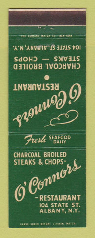 Matchbook Cover - O'Connors Restaurant Albany NY