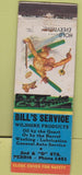 Matchbook Cover - Bill's Service Wilshire Gas monkey ski