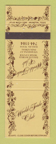 Matchbook Cover - World Trade Club Dallas TX