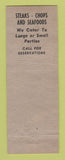 Matchbook Cover - Kiefer's Tavern Cleveland OH