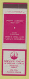 Matchbook Cover - Norwich Union Scottish Union Insurance Australia SAMPLE
