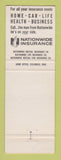 Matchbook Cover - Nationwide Insurance Mario Busa Chittenango NY
