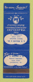 Matchbook Cover - Ev Rollins Insurance Sangerville ME Travelers