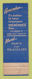 Matchbook Cover - Ev Rollins Insurance Sangerville ME Travelers