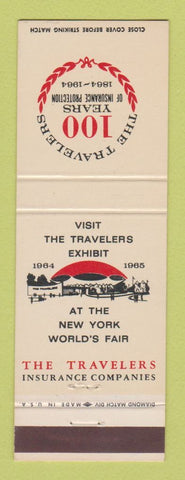Matchbook Cover - Travelers Insurance 100th Year 1964 World's Fair