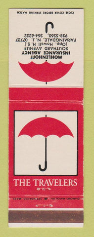 Matchbook Cover - Travelers Insurance Mohlenhoff Farmingdale NJ