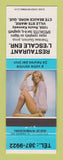 Matchbook Cover - Restaurant L'Escale Ville Ste Marie Beauce Nord QC pinup