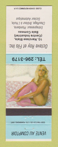 Matchbook Cover - Octave Roy et Fils Baie Comeau QC pinup
