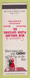 Matchbook Cover - New England Floor Covering Carpet Hartford CT Boston MA
