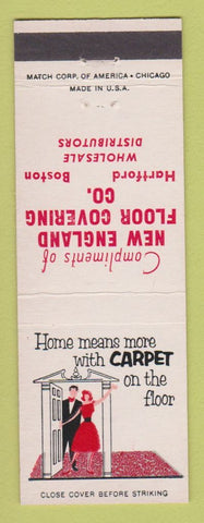 Matchbook Cover - New England Floor Covering Carpet Hartford CT Boston MA