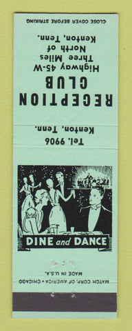 Matchbook Cover - Reception Club Kenton TN