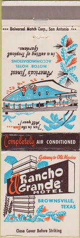 Matchbook Cover - Rancho Grande Motel Brownsville TX