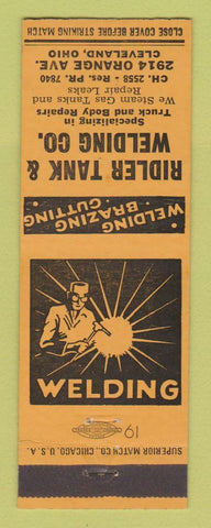 Matchbook Cover - Ridler Tank Welding Cleveland OH