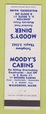 Matchbook Cover - Moody's Diner Cabins Waldoboro ME