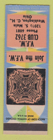 Matchbook Cover - VFW Club Washington Court House OH