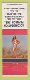 Matchbook Cover - Accomodation Papillon Coin De La Ronde QC pinup