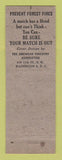 Matchbook Cover - GC Codding Match Collector Brattleboro VT Prevent Forest Fires