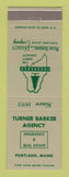 Matchbook Cover - Turner Baker Insurance Real Estate Portland ME