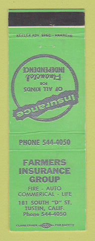 Matchbook Cover - Farmers Insurance Group Tustin CA
