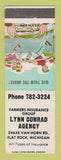 Matchbook Cover - Farmers Insurance Group Llynn Conrad Flat Rock MI