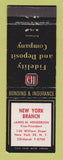 Matchbook Cover - Fidelity and Deposit Insurance New York City WEAR