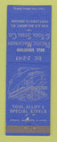 Matchbook Cover - Pacific Machinery Tool Steel Portland OR