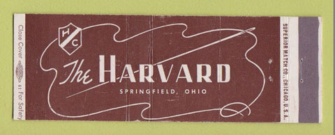 Matchbook Cover - The Harvard Springfield OH