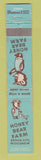 Matchbook Cover - Honey Bear Farm Genoa City WI 10 Strike