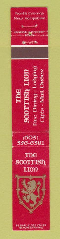 Matchbook Cover - The Scottish Lion North Conway NH 10 Strike