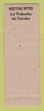 Matchbook Cover - VFW Col DM King Post Davenport IA
