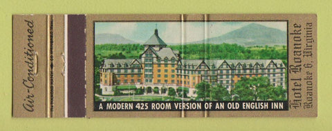 Matchbook Cover - Hotel Roanoke VA Full Length
