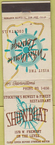 Matchbook Cover - Showboat Casino Lounge Las Vegas NV